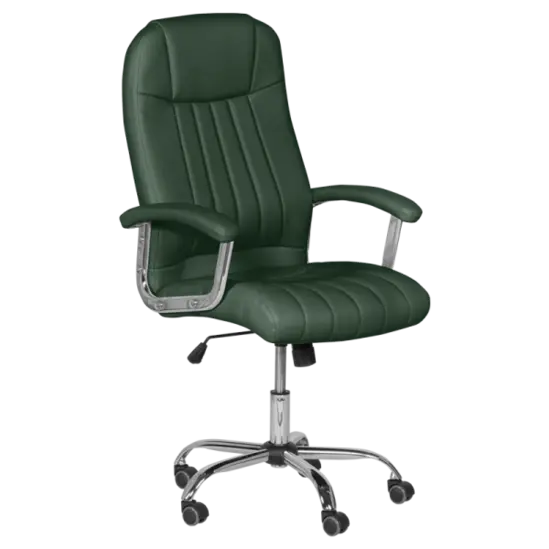 Директорски стол РУМЯНА-снимка отпред, зелен цвят