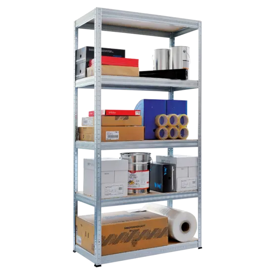 Съвместимост -Метален стелаж цинк 180х75х35 см, 175 кг товароносимост