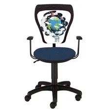 Детски стол КОСМОС- черна база, снимка отпред