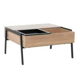 Холна маса БИЛИНА- черни крака, МДФ плот 