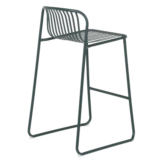 Бар стол КЛАРА- сисок метален стол, светлозелен цвят