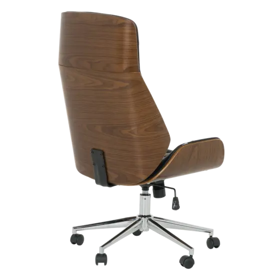 Директорски стол АРСЕН- снимка отзад,, дърво, орех