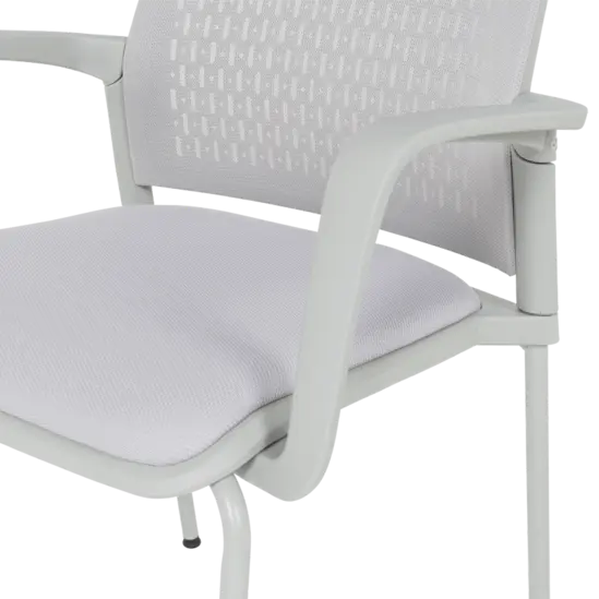 Посетителски стол ЛИМБО-фиксирани сиви подлакътници