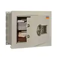Метален сейф PMT за вграждане 22 EL - отворен сив, с папки вътре