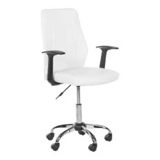 Работен стол РОСИЦА  - бял, еко кожа