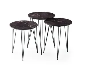 Комплект маси за кафе 3 броя БИГЛА- с метална основа