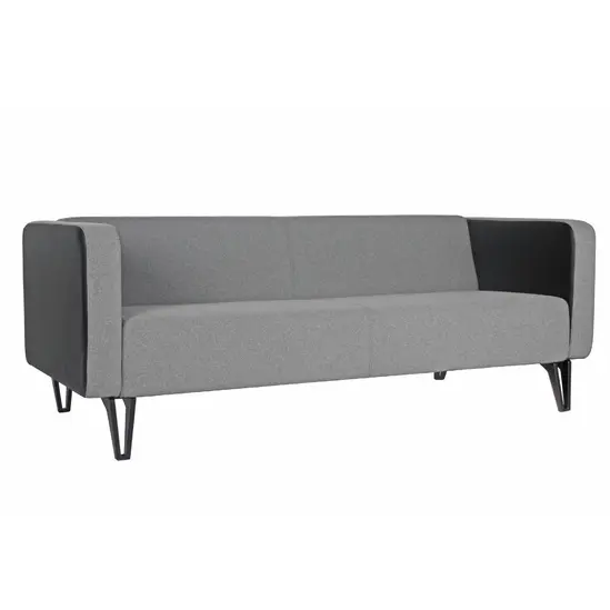 Диван триместен КОНУШ RBN 03 - сива дамаска, сниман в цял ръст