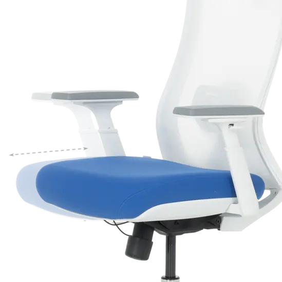 Работен стол НЕРЕЙ- регулиране дълбочината на седалката