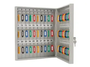 Табло за ключове KL 60 броя - сиво, за 60 ключа, отворено