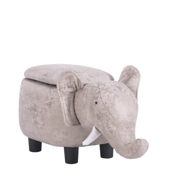 Табуретка детска с ракла слон-снимка отпред