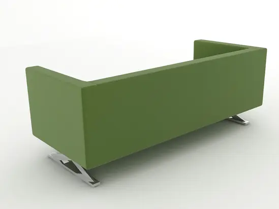 Диван триместен БАН ЯНУК KRN 03- сниман отстрани, зелен цвят