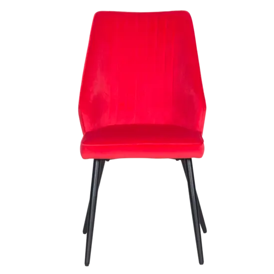 Трапезен стол МЕДЕЯ-червен цвят дамаска