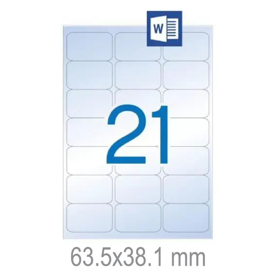 Полиестерни етикети 63.5х38.1 мм