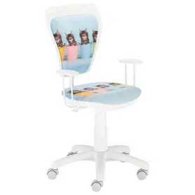 Детски стол Cats- снимка отстрани, бял полипропилен