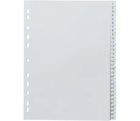 Разделител 1-31 PP сив