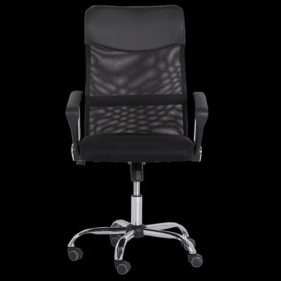 Президентски стол ГЪЛЪБИНА- черен меш, черна дамаска