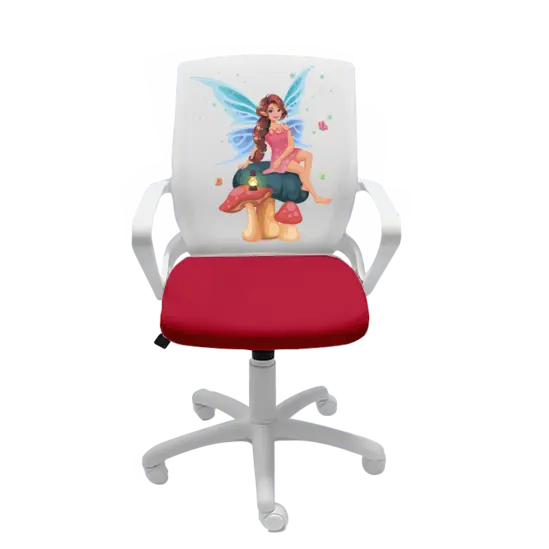  Детски стол ФЕЯ - с фея, бяла база