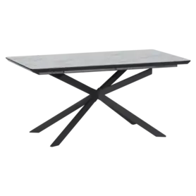 Трапезна маса МАРАЯ разтегателна- тъмносив керамичен плот