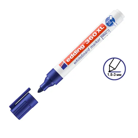 Маркер за бяла дъска Edding E-360XL презареждащ син