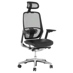 Работен стол АРЕС- снимка отпред, черен цвят