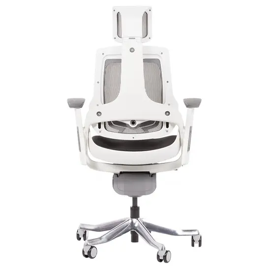 Директорски стол АЛЕКО-сниман отзад, бял полипропилен