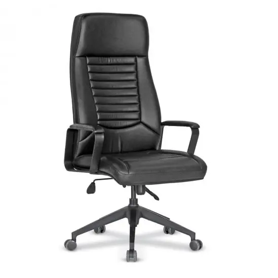 Президентски стол СВИЛЕН STH 01- черен цвят еко кожа