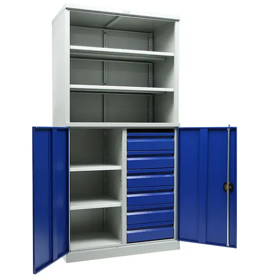 Шкаф за инструменти PMT 19952 TC 110 -  с широко отворени врати, празен, 7 рафта