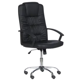 Директорски стол НЕВЕН - снимка отстрани, черен цвят