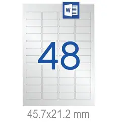 Полиестерни етикети сребро 45.7х21.2мм