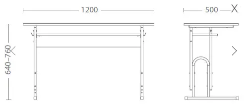 Ученическа маса Ана E-174 2 места с рафт