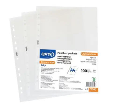 Джоб за документи А4 кристал 45 микр 100 бр