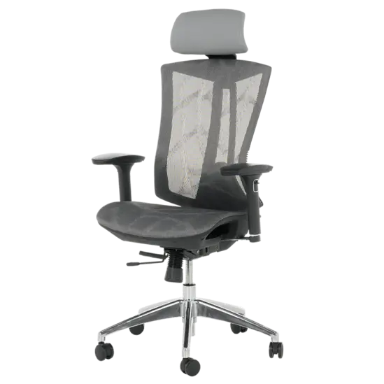 Дирексторски стол ЛУСИЯ- сив цвят, меш, мрежа