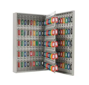 Табло за ключове KL 200 броя- за 200 ключа, отворено, сиво, пълно с ключове