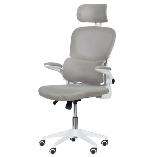 Директорски стол АТИЛА- снимка отстрани, Регулируеми полипропиленови подлакътници