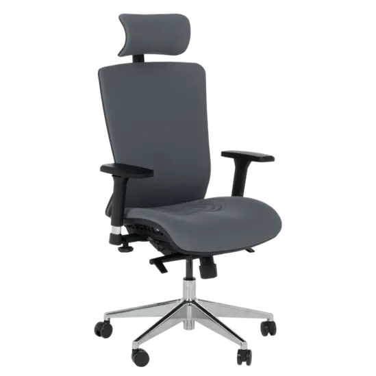 Работен стол ПИРЕЯ- тъмносива дамаска