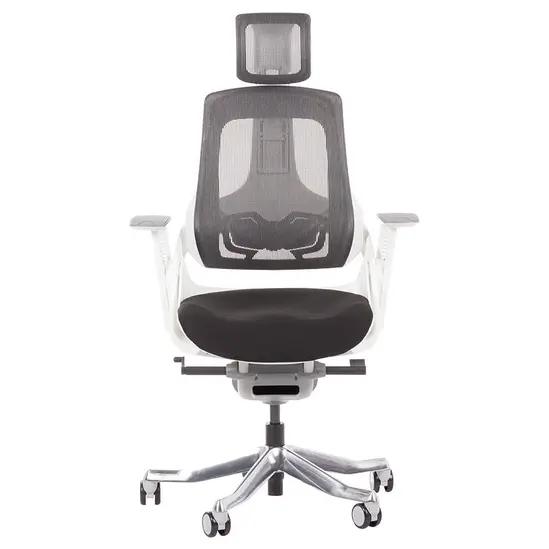 Директорски стол АЛЕКО-снимка отпред, хромирана кръстачка