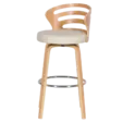 Бар стол АЛИС- седалка цвят крем