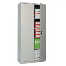 Отворен Архивен шкаф PMT с 5 отделения 200x85x40 см с наредени класьори вътре