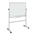 Бяла магнитна дъска 120х180 см мобилна - снимка отпред, сглобена