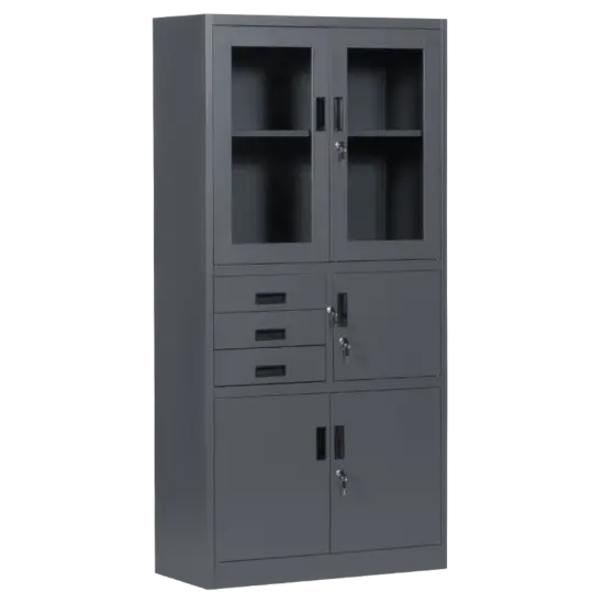 Архивен шкаф BTL EJ с 4 отделения 185х90х40 см- снимка отпред, затворен, празен