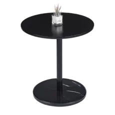 Холна маса СИЯНА- черен цвят, мрамор