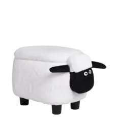 Табуретка детска с ракла овца- снимка отстрани