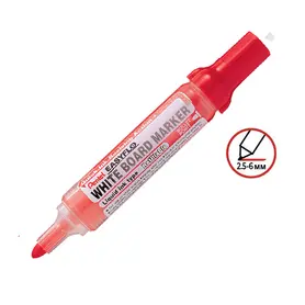 Маркер за бяла дъска Pentel Easyflo презареждащ червен 2.5-6.0 мм