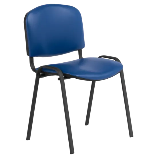 Посетителски стол Gen40 еко кожа-син цвят