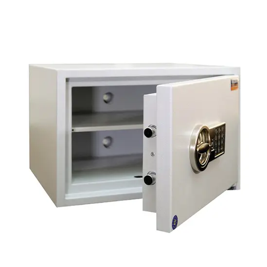 Метален сейф PMT 300 EL - отворен, сниман отпред, празен