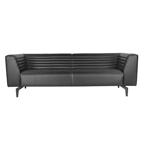 Триместен диван ОМУРТАГ COSTA 03 - сниман в профил, сив