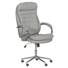 Директорски стол ВЕНЦИСЛАВ - сив цвят, еко кожа