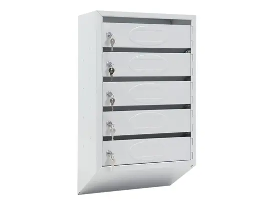 Пощенска кутия PMT PB 5C KL- сива, с пет клетки, затворени в момента