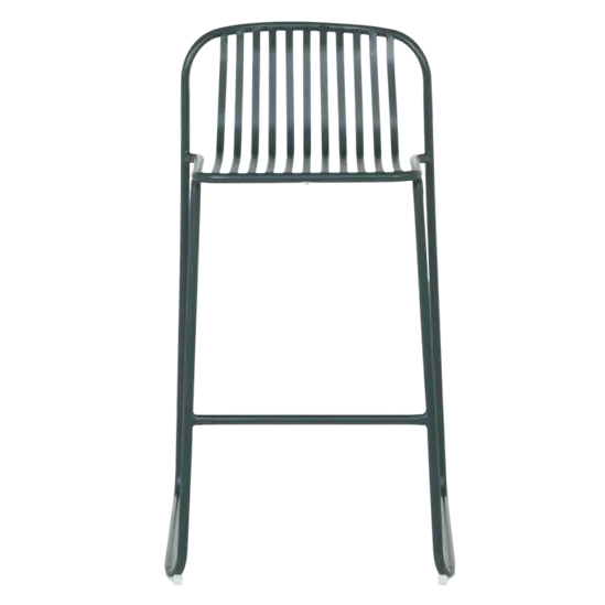 Бар стол КЛАРА- градински, висок, зелен, метален