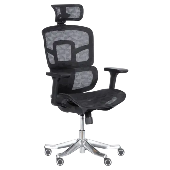 Директорски стол ДИЯН- снимка отпред, черен цвят